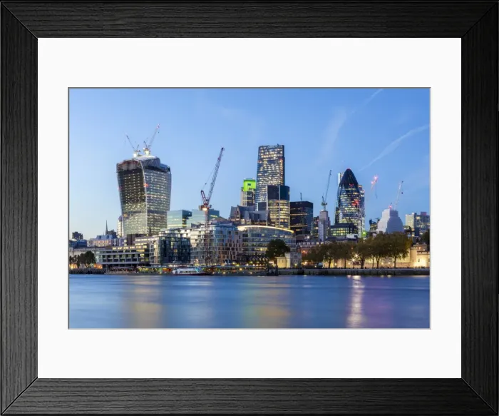 Framed Print : The City of London skyline with the Gherkin on the right, London, England, United Kingdom, Europe Framed Print : The City of London skyline with the Gherkin on the right, London, England, United Kingdom, Europe
