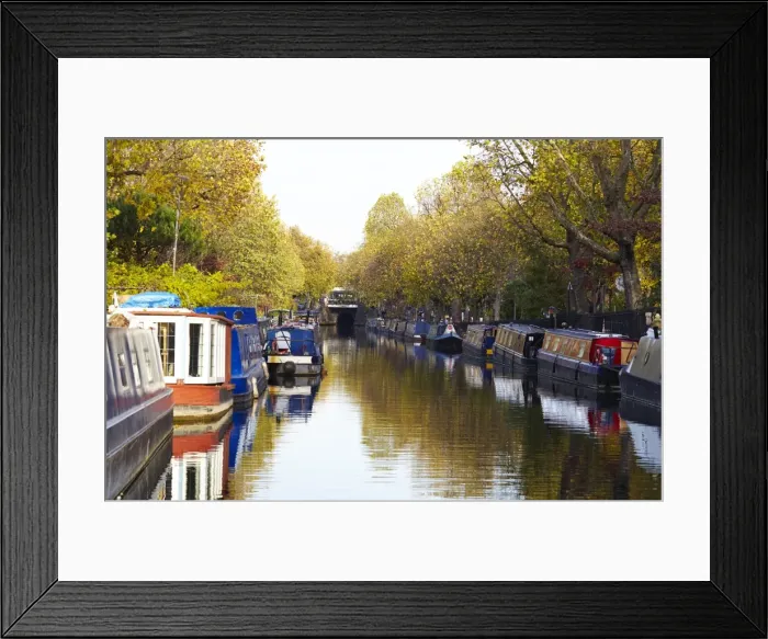 Framed Print : Canal boats, Little Venice, London, England, United Kingdom, Europe Framed Print : Canal boats, Little Venice, London, England, United Kingdom, Europe