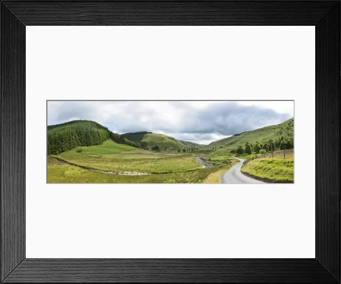 Framed Print : Panoramic landscape view, Abergwesyn Valley, Powys, Wales, United Kingdom, Europe Framed Print : Panoramic landscape view, Abergwesyn Valley, Powys, Wales, United Kingdom, Europe