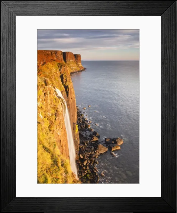 Framed Print : Kilt Rock waterfall on the coast of the Isle of Skye, Inner Hebrides, Scotland, United Kingdom, Europe Framed Print : Kilt Rock waterfall on the coast of the Isle of Skye, Inner Hebrides, Scotland, United Kingdom, Europe