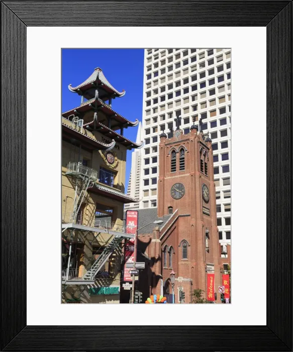 Framed Print : Old St. Marys Church, Chinatown, San Francisco, California, United States of America, North America Framed Print : Old St. Marys Church, Chinatown, San Francisco, California, United States of America, North America