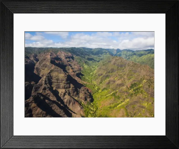 Framed Print : Aerial of the Waimea Canyon, Kauai, Hawaii, United States of America, Pacific Framed Print : Aerial of the Waimea Canyon, Kauai, Hawaii, United States of America, Pacific