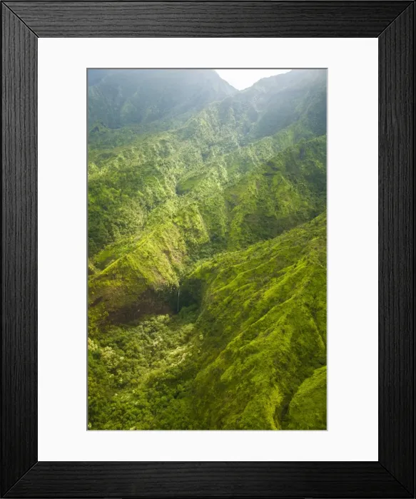 Framed Print : Aerial of the rugged interior of the island of Kauai, Hawaii, United States of America, Pacific Framed Print : Aerial of the rugged interior of the island of Kauai, Hawaii, United States of America, Pacific