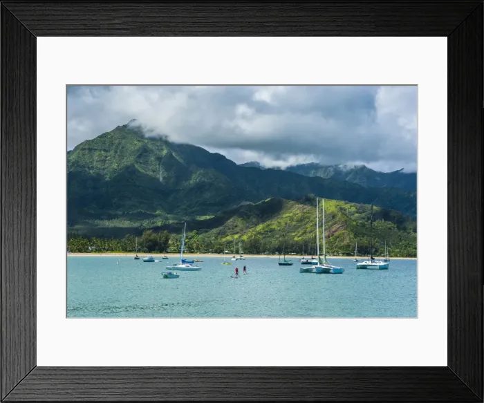Framed Print : Bay of Hanalai on the island of Kauai, Hawaii, United States of America, Pacific Framed Print : Bay of Hanalai on the island of Kauai, Hawaii, United States of America, Pacific
