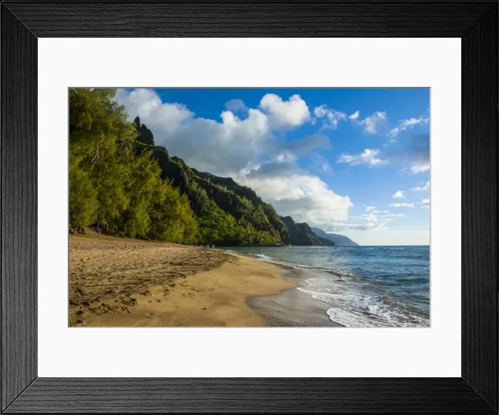 Framed Print : Kee beach on the Napali coast, Kauai, Hawaii, United States of America, Pacific Framed Print : Kee beach on the Napali coast, Kauai, Hawaii, United States of America, Pacific
