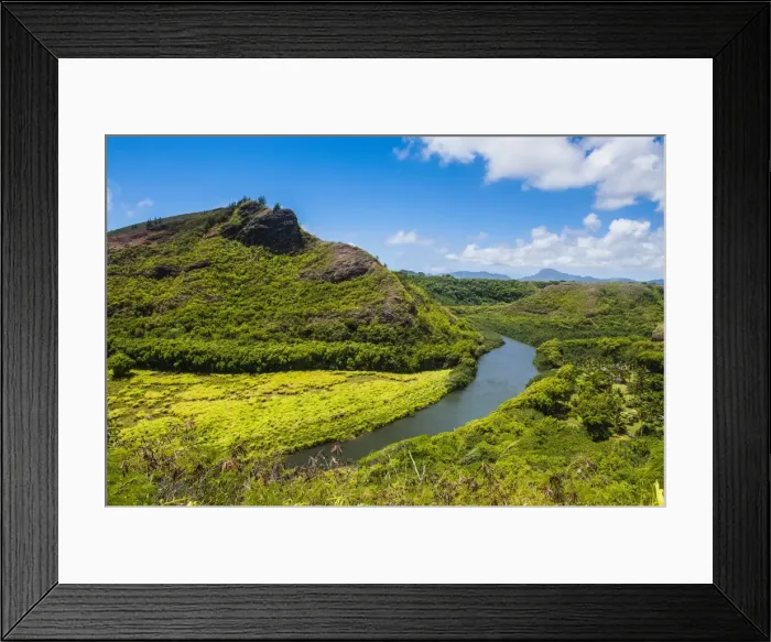 Framed Print : The Wailua River, Kauai, Hawaii, United States of America, Pacific
