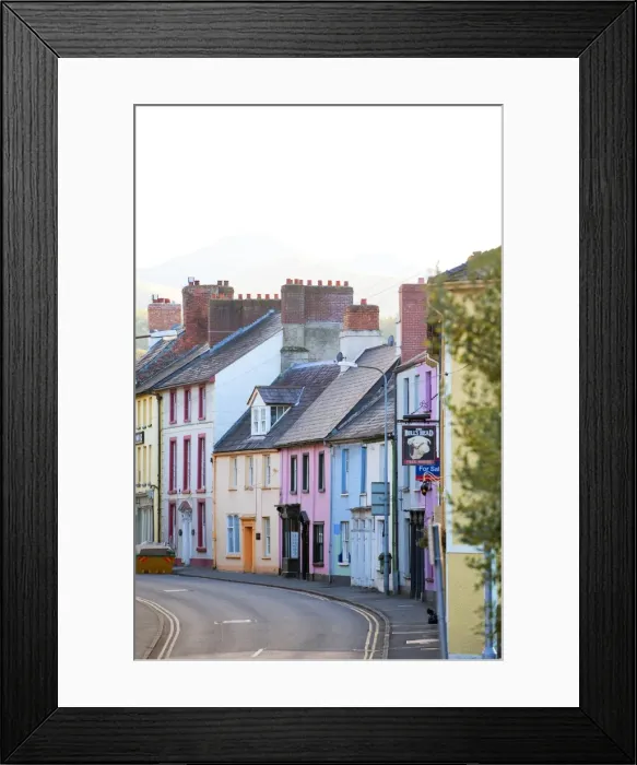 Framed Print : A street scene in the town of Brecon in The Brecon Beacons National Park, Powys, Wales, United Kingdom, Europe Framed Print : A street scene in the town of Brecon in The Brecon Beacons National Park, Powys, Wales, United Kingdom, Europe