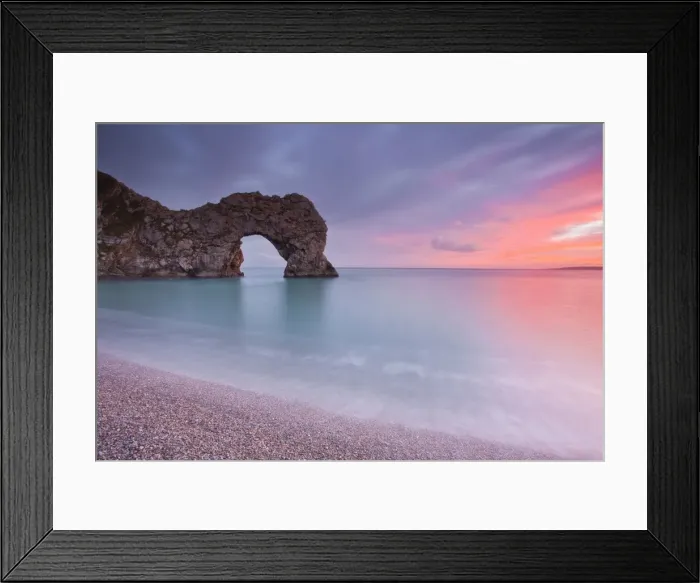 Framed Print : A colourful sunset over Durdle Door on the Jurassic Coast, UNESCO World Heritage Site, Dorset, England, United Kingdom, Europe Framed Print : A colourful sunset over Durdle Door on the Jurassic Coast, UNESCO World Heritage Site, Dorset, England, United Kingdom, Europe