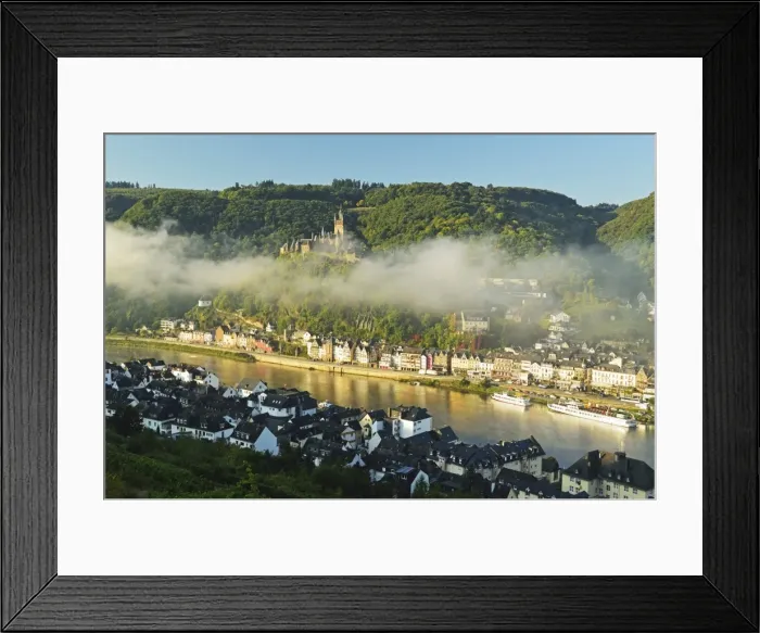 Framed Print : View of Cochem with Imperial Castle and Moselle River (Mosel), Rhineland-Palatinate, Germany, Europe Framed Print : View of Cochem with Imperial Castle and Moselle River (Mosel), Rhineland-Palatinate, Germany, Europe