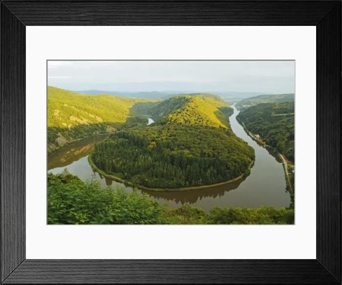 Framed Print : Saar River loop at Mettlach, Rhineland-Palatinate, Germany, Europe Framed Print : Saar River loop at Mettlach, Rhineland-Palatinate, Germany, Europe