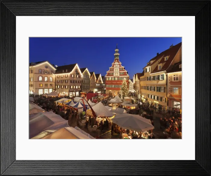 Framed Print : Christmas fair at the marketplace in front of the old town hall, Esslingen, Baden Wurttemberg, Germany, Europe Framed Print : Christmas fair at the marketplace in front of the old town hall, Esslingen, Baden Wurttemberg, Germany, Europe