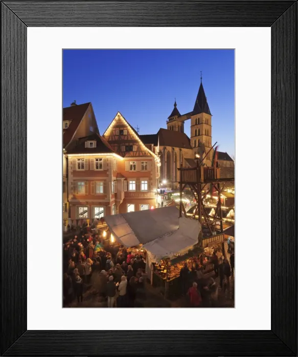 Framed Print : Christmas fair at the marketplace with Sankt Dionys church, Esslingen, Baden Wurttemberg, Germany, Europe Framed Print : Christmas fair at the marketplace with Sankt Dionys church, Esslingen, Baden Wurttemberg, Germany, Europe