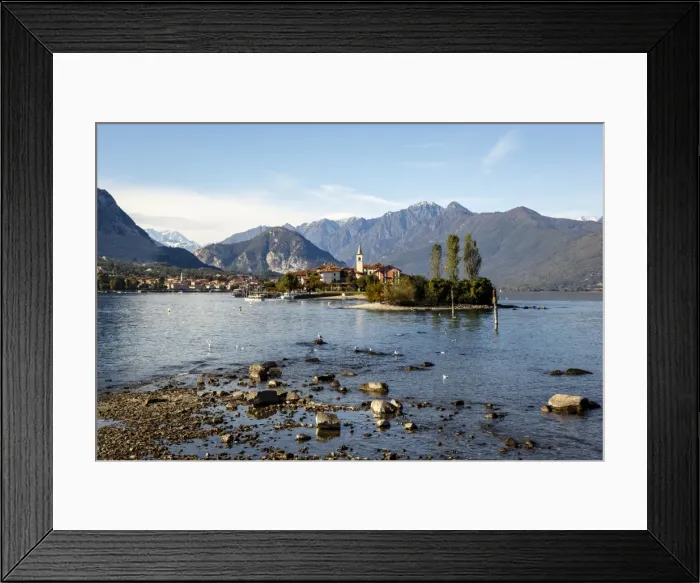 Framed Print : View over Isola Superiore (Isola dei Pescatori) from Isola Bella, Borromean Islands, Lake Maggiore, Italian Lakes, Piedmont, Italy, Europe Framed Print : View over Isola Superiore (Isola dei Pescatori) from Isola Bella, Borromean Islands, Lake Maggiore, Italian Lakes, Piedmont, Italy, Europe