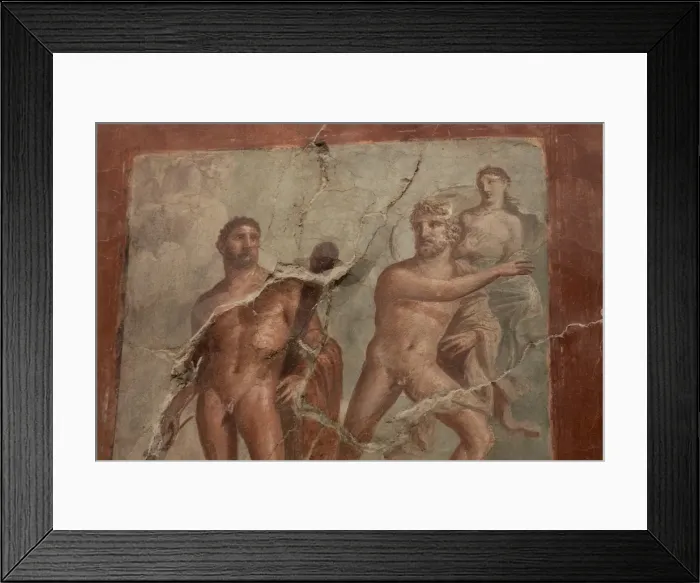 Framed Print : Ancient painted Roman fresco in Herculaneum, UNESCO World Heritage Site, Campania, Italy, Europe Framed Print : Ancient painted Roman fresco in Herculaneum, UNESCO World Heritage Site, Campania, Italy, Europe