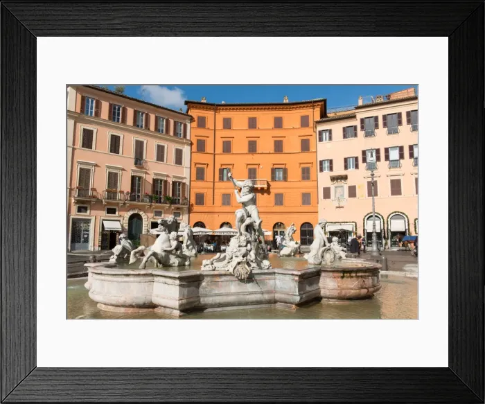 Framed Print : Fountain of Neptune, Piazza Navona, Rome, Lazio, Italy, Europe Framed Print : Fountain of Neptune, Piazza Navona, Rome, Lazio, Italy, Europe