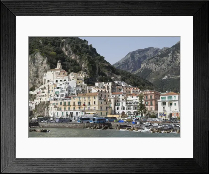 Framed Print : The maritime town of Amalfi nestling below mountains, Amalfi Coast (Costiera Amalfitana), UNESCO World Heritage Site, Campania, Italy, Mediterranean, Europe Framed Print : The maritime town of Amalfi nestling below mountains, Amalfi Coast (Costiera Amalfitana), UNESCO World Heritage Site, Campania, Italy, Mediterranean, Europe
