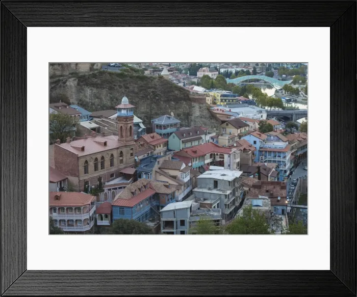 Framed Print : View of Old town and Narikala Fortress, Tbilisi, Georgia, Caucasus, Central Asia, Asia Framed Print : View of Old town and Narikala Fortress, Tbilisi, Georgia, Caucasus, Central Asia, Asia