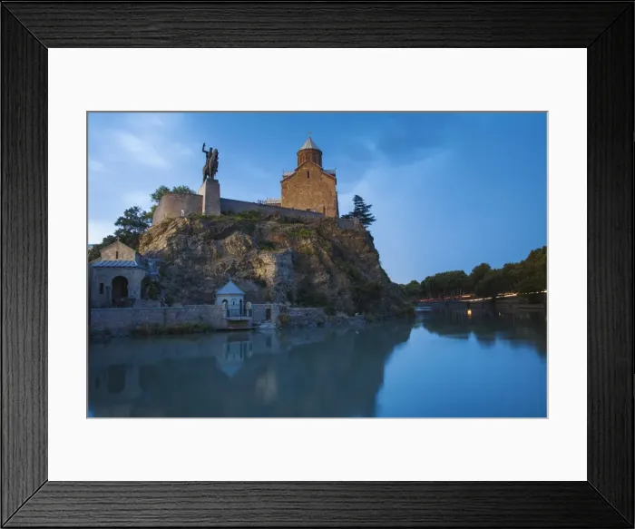 Framed Print : Avlabari, Equestrian Statue of King Vakhtang Gorgasali beside Metekhi Church on cliff above Mtkvari (Kura) River, Tbilisi, Georgia, Caucasus, Central Asia, Asia Framed Print : Avlabari, Equestrian Statue of King Vakhtang Gorgasali beside Metekhi Church on cliff above Mtkvari (Kura) River, Tbilisi, Georgia, Caucasus, Central Asia, Asia