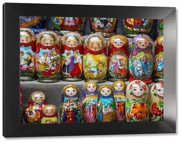 Russian dolls for sale as souvenirs in Kiev (Kyiv), Ukraine, Europe