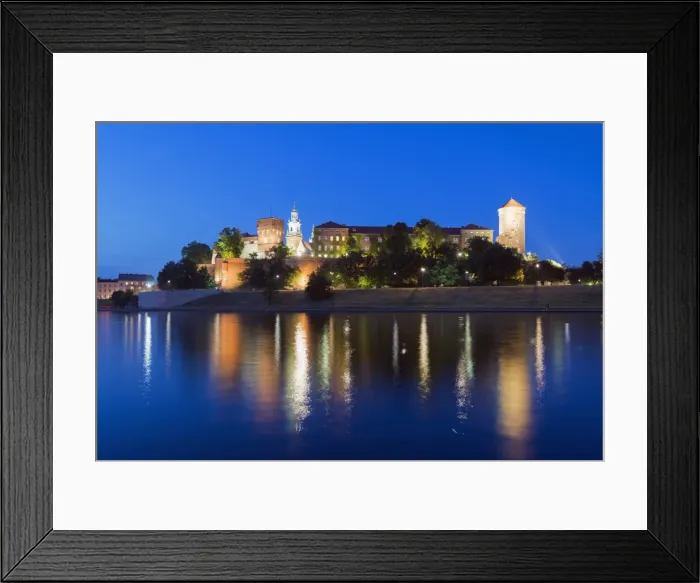 Framed Print : Wawel Hill Castle and Cathedral, Vistula River, UNESCO World Heritage Site, Krakow, Malopolska, Poland, Europe
