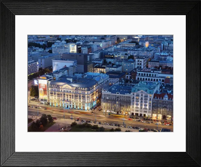 Framed Print : City view from Palace of Culture and Science, Warsaw, Poland, Europe Framed Print : City view from Palace of Culture and Science, Warsaw, Poland, Europe