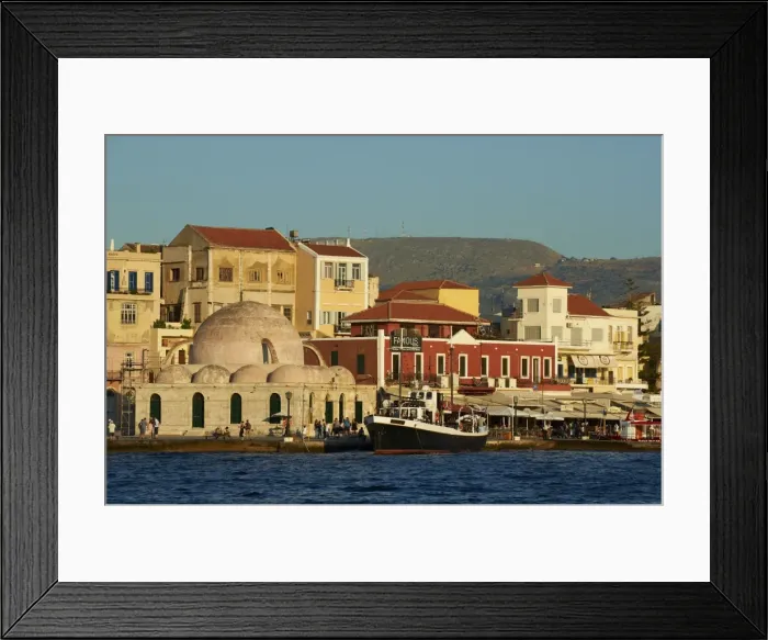 Framed Print : Venetian port and Turkish mosque, Chania, Crete, Greek Islands, Greece, Europe Framed Print : Venetian port and Turkish mosque, Chania, Crete, Greek Islands, Greece, Europe