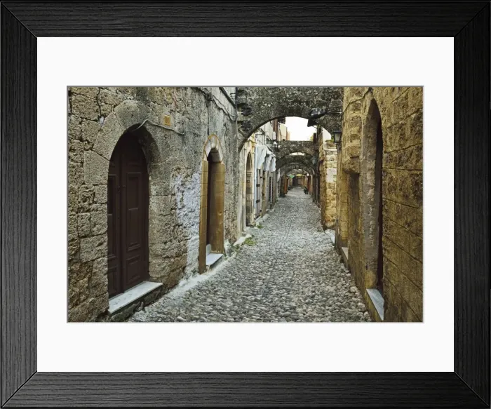 Framed Print : Scene from the Old Town, Rhodes City, Rhodes, Dodecanese, Greek Islands, Greece, Europe Framed Print : Scene from the Old Town, Rhodes City, Rhodes, Dodecanese, Greek Islands, Greece, Europe