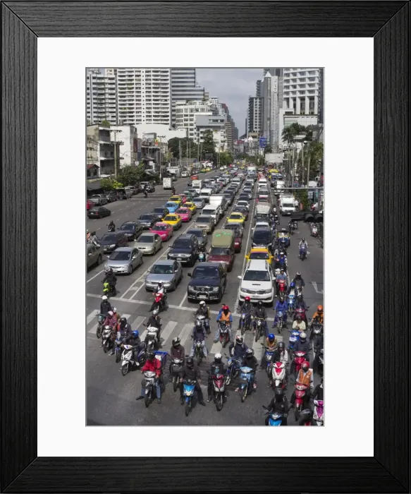 Framed Print : Traffic congestion in downtown area, Bangkok, Thailand, Southeast Asia, Asia Framed Print : Traffic congestion in downtown area, Bangkok, Thailand, Southeast Asia, Asia