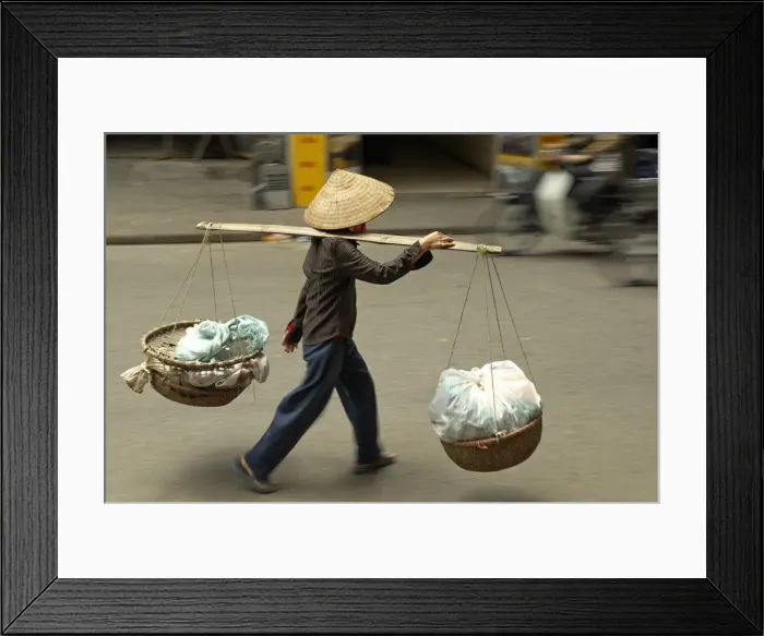 Framed Print : Porter in the Old Quarter, Hanoi, Vietnam, Indochina, Southeast Asia, Asia Framed Print : Porter in the Old Quarter, Hanoi, Vietnam, Indochina, Southeast Asia, Asia