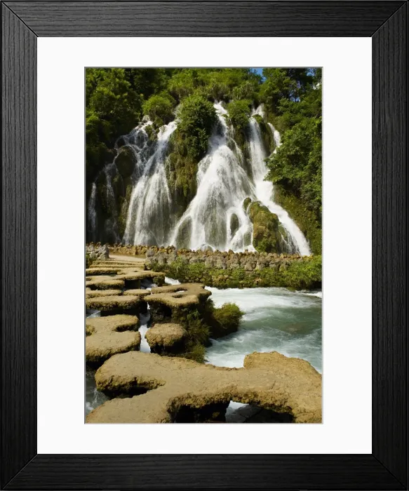 Framed Print : Waterfall in Xiaoqikong rain forest, Guizhou Province, China, Asia Framed Print : Waterfall in Xiaoqikong rain forest, Guizhou Province, China, Asia