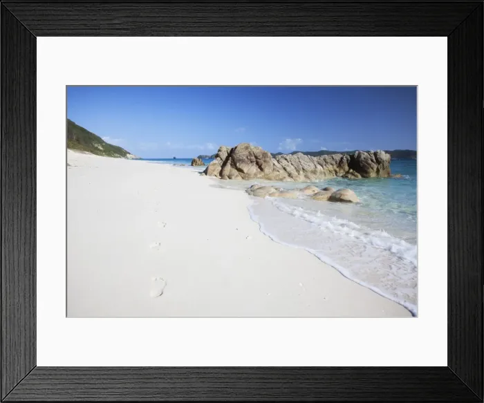 Framed Print : Footprints on Nishibama Beach, Aka Island, Kerama Islands, Okinawa, Japan, Asia Framed Print : Footprints on Nishibama Beach, Aka Island, Kerama Islands, Okinawa, Japan, Asia