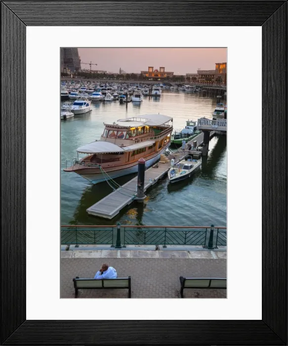 Framed Print : Souk Shark Shopping Center and Marina at twilight, Kuwait City, Kuwait, Middle East Framed Print : Souk Shark Shopping Center and Marina at twilight, Kuwait City, Kuwait, Middle East