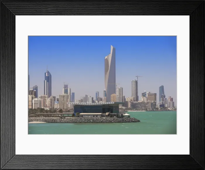 Framed Print : Arabian Gulf and city skyline, Salmiya, Kuwait City, Kuwait, Middle East Framed Print : Arabian Gulf and city skyline, Salmiya, Kuwait City, Kuwait, Middle East