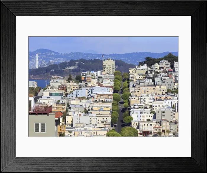 Framed Print : Lombard Street, San Francisco, California, United States of America, North America Framed Print : Lombard Street, San Francisco, California, United States of America, North America