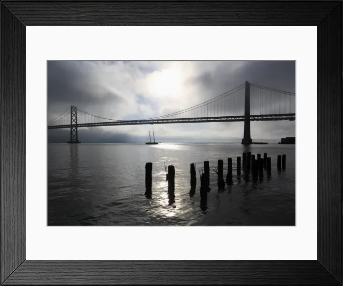 Framed Print : Bay Bridge, San Francisco, California, United States of America, North America Framed Print : Bay Bridge, San Francisco, California, United States of America, North America