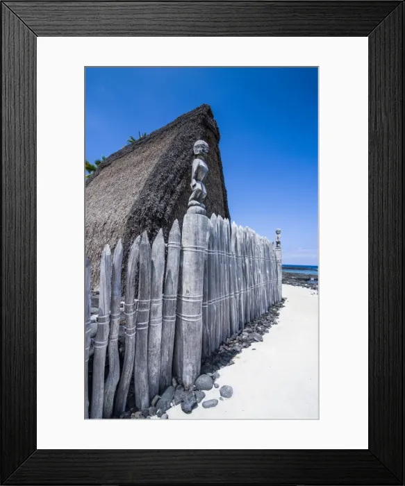 Framed Print : Wooden statues on the royal grounds in Puuhonua o Honaunau National Historical Park, Big Island, Hawaii, United States of America, Pacific Framed Print : Wooden statues on the royal grounds in Puuhonua o Honaunau National Historical Park, Big Island, Hawaii, United States of America, Pacific