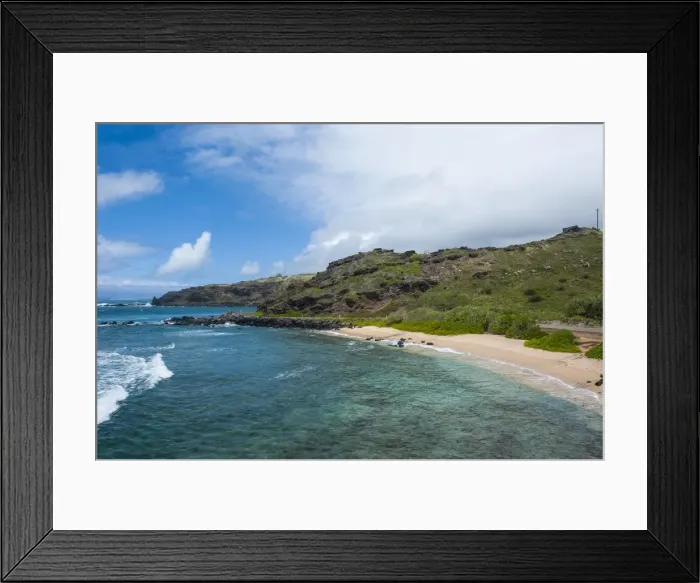 Framed Print : Sandy beach, island of Molokai, Hawaii, United States of America, Pacific Framed Print : Sandy beach, island of Molokai, Hawaii, United States of America, Pacific
