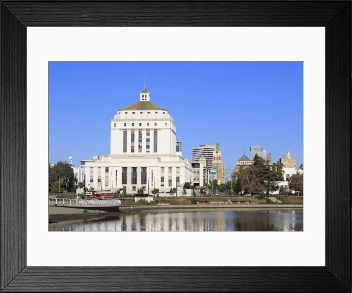 Framed Print : Alameda County Court House and Lake Merritt, Oakland, California, United States of America, North America Framed Print : Alameda County Court House and Lake Merritt, Oakland, California, United States of America, North America