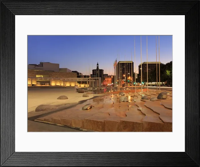 Framed Print : San Jose City Hall Plaza, San Jose, California, United States of America, North America Framed Print : San Jose City Hall Plaza, San Jose, California, United States of America, North America