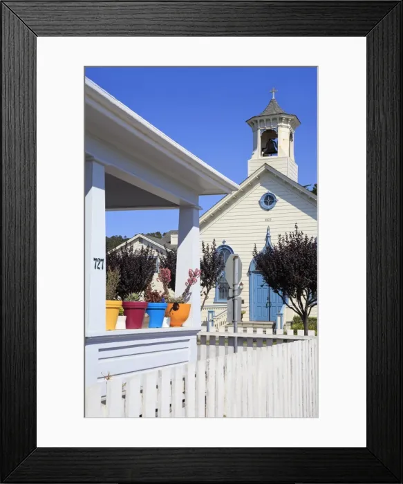 Framed Print : 1872 United Methodist Church, Half Moon Bay, California, United States of America, North America Framed Print : 1872 United Methodist Church, Half Moon Bay, California, United States of America, North America