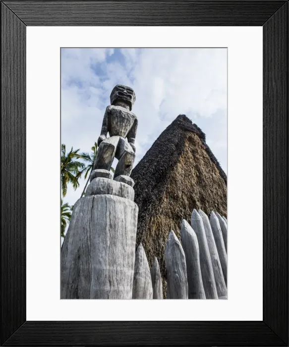 Framed Print : Wooden statues on the royal grounds in Puuhonua o Honaunau National Historical Park, Big Island, Hawaii, United States of America, Pacific Framed Print : Wooden statues on the royal grounds in Puuhonua o Honaunau National Historical Park, Big Island, Hawaii, United States of America, Pacific