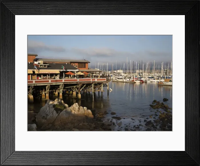 Framed Print : Monterey Docks and Fishermans Wharf restaurants, Monterey, Monterey County, California, United States of America, North America Framed Print : Monterey Docks and Fishermans Wharf restaurants, Monterey, Monterey County, California, United States of America, North America