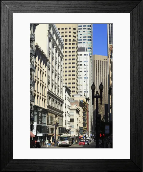 Framed Print : Sutter Street, San Francisco, California, United States of America, North America Framed Print : Sutter Street, San Francisco, California, United States of America, North America