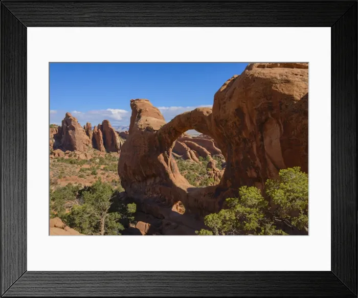 Framed Print : Double O Arch, Devils Garden, Arches National Park, Utah, United States of America, North America Framed Print : Double O Arch, Devils Garden, Arches National Park, Utah, United States of America, North America