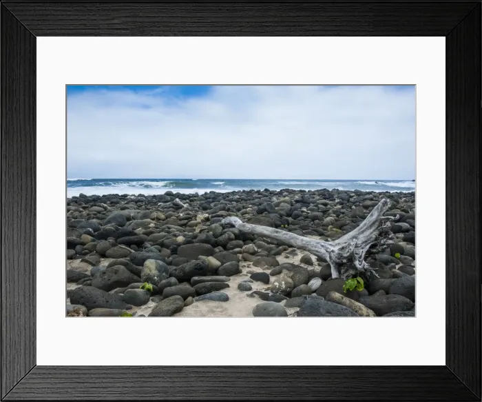Framed Print : Huge pebbles on the Halawa beach in Halawa Bay on the island of Molokai, Hawaii, United States of America, Pacific Framed Print : Huge pebbles on the Halawa beach in Halawa Bay on the island of Molokai, Hawaii, United States of America, Pacific