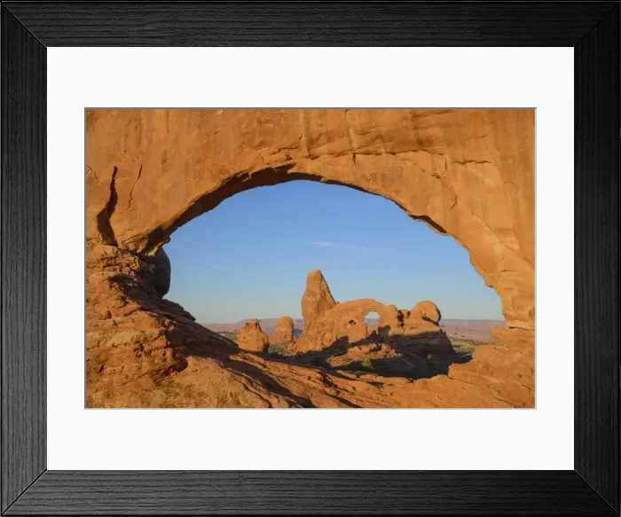 Framed Print : North Window and Turret Arch, Arches National Park, Utah, United States of America, North America Framed Print : North Window and Turret Arch, Arches National Park, Utah, United States of America, North America