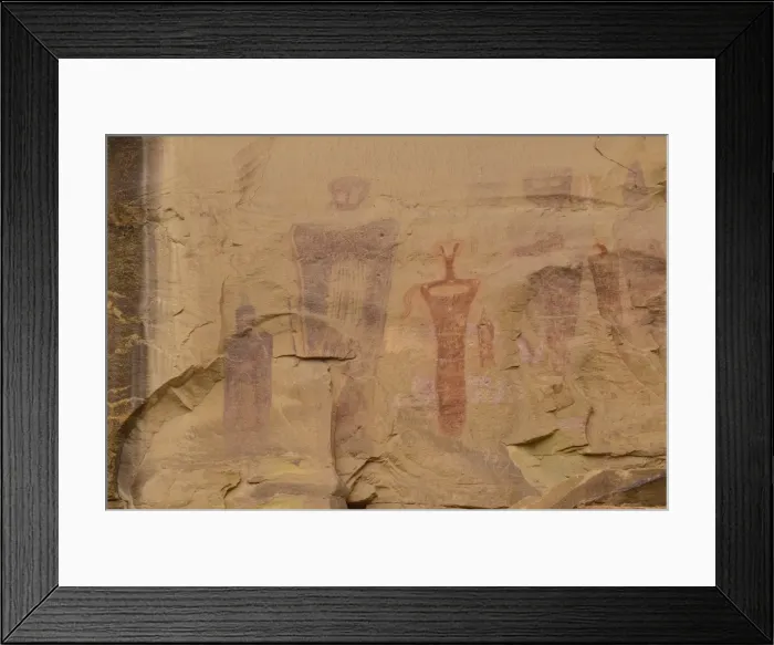 Framed Print : Barrier Canyon style pictographs, Indian Rockart Pictographs, Sego Canyon, Utah, United States of America, North America Framed Print : Barrier Canyon style pictographs, Indian Rockart Pictographs, Sego Canyon, Utah, United States of America, North America