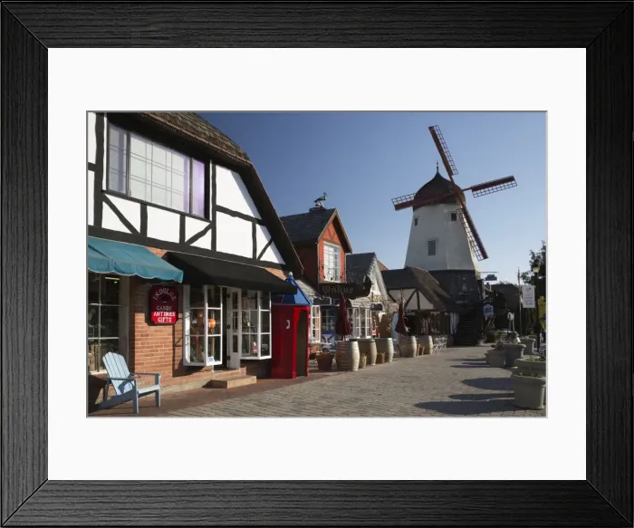 Framed Print : Danish-styled street and windmill, Solvang, Santa Ynez Valley, Santa Barbara County, California, United States of America, North America Framed Print : Danish-styled street and windmill, Solvang, Santa Ynez Valley, Santa Barbara County, California, United States of America, North America