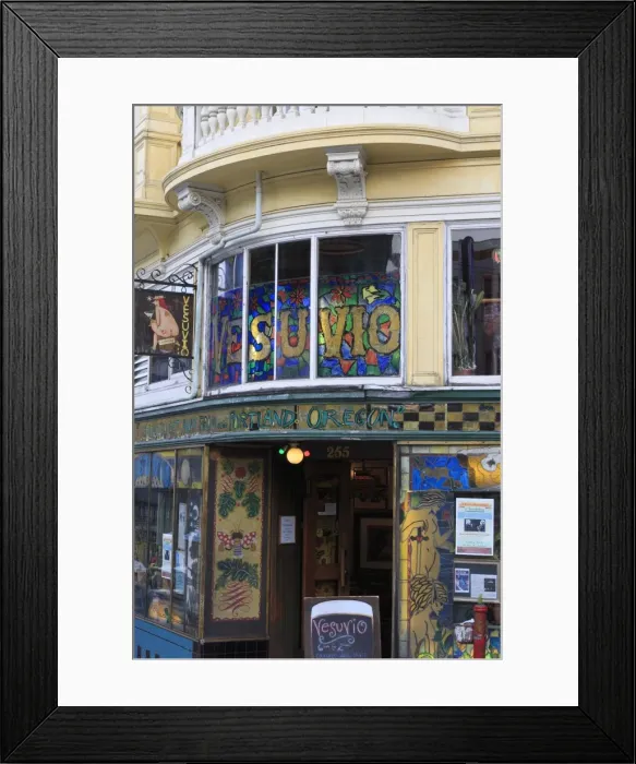 Framed Print : Vesuvio Cafe on Columbus Avenue, San Francisco, California, United States of America, North America Framed Print : Vesuvio Cafe on Columbus Avenue, San Francisco, California, United States of America, North America