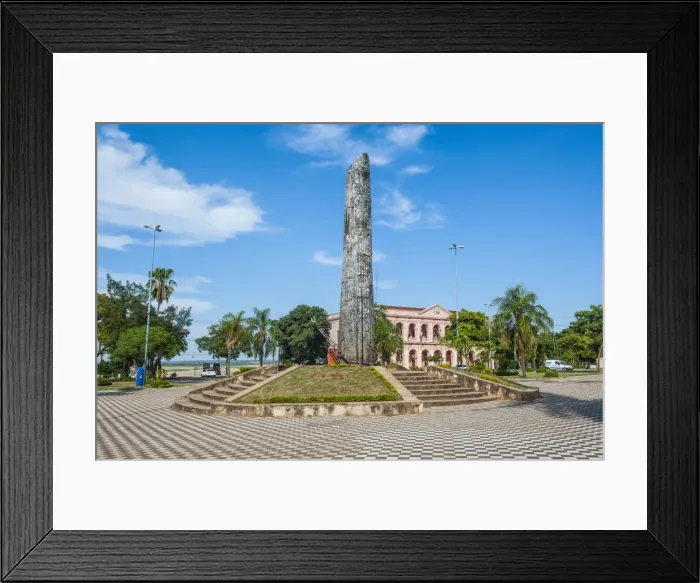 Framed Print : Obelisk in front of the pink Cabildo, Museum of the National Congress in Asuncion, Paraguay, South America Framed Print : Obelisk in front of the pink Cabildo, Museum of the National Congress in Asuncion, Paraguay, South America